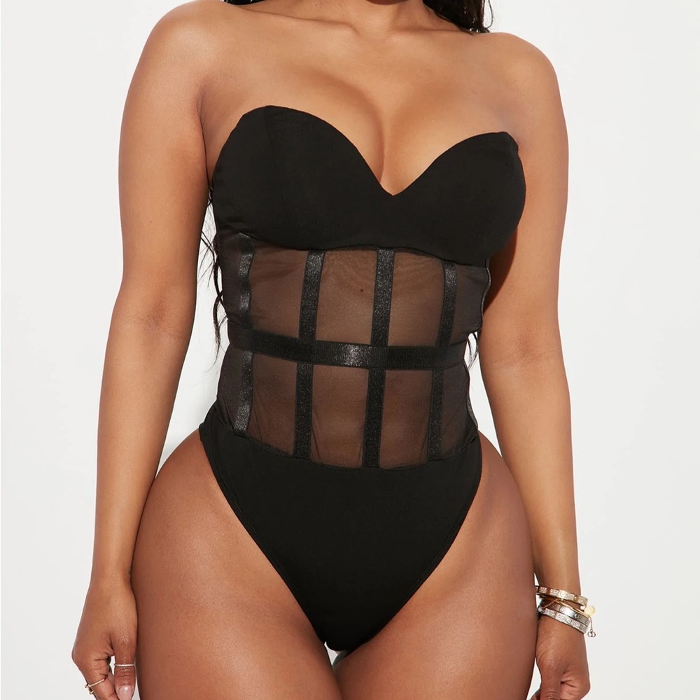 Fashion nova mesh bodysuit M
